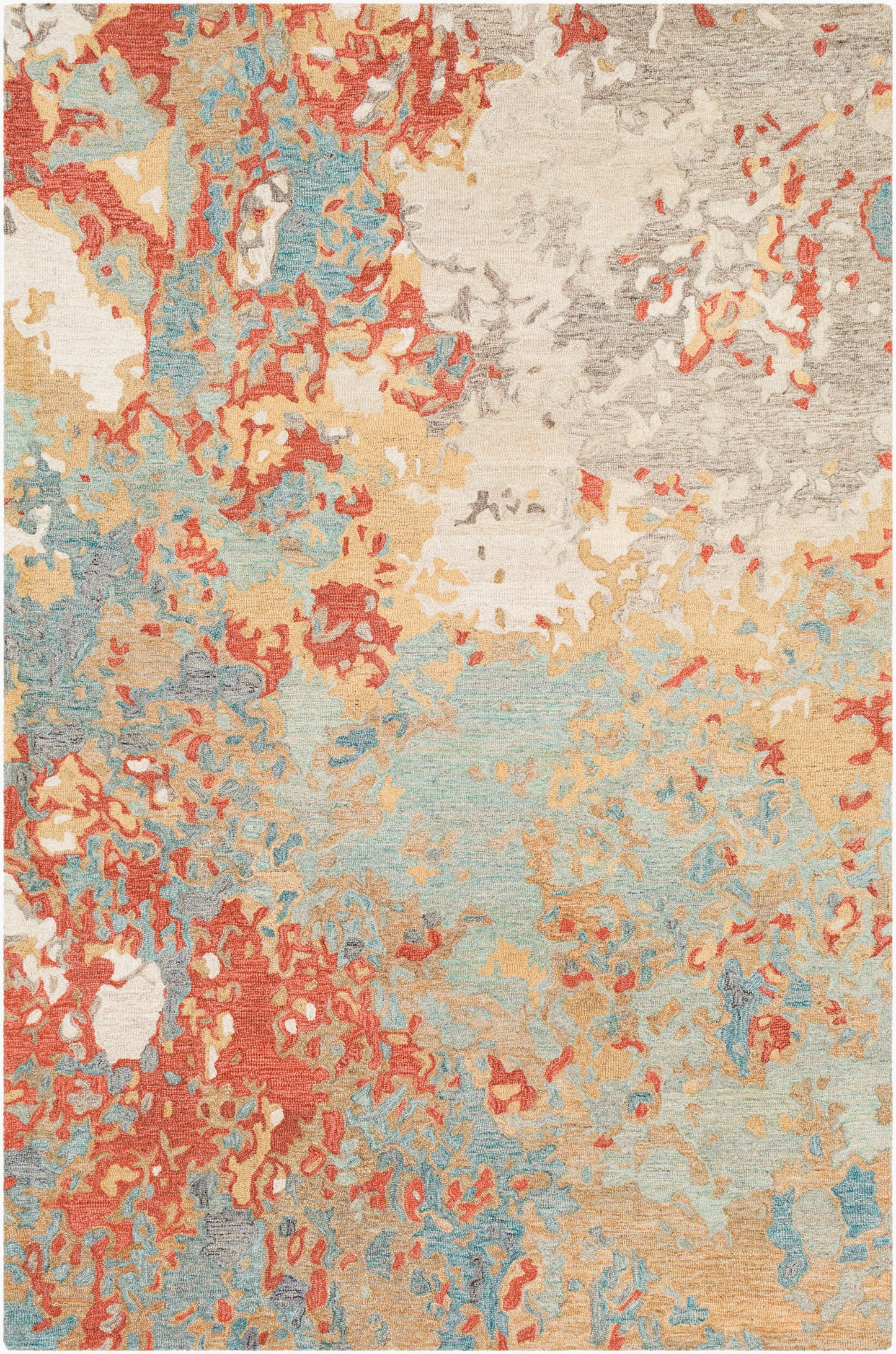 Alfombra decorativa de lana hecha a mano Modern Nouveau MNV-1000 de 2' x 3'