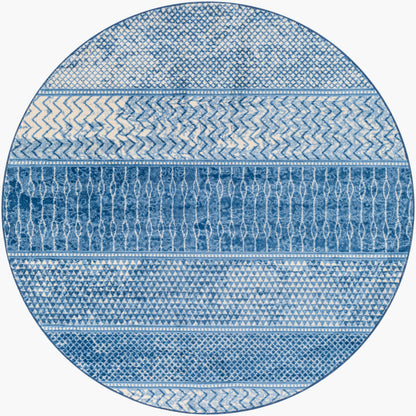 Monaco MOC-2305 6ft Round Machine Woven Area Rug