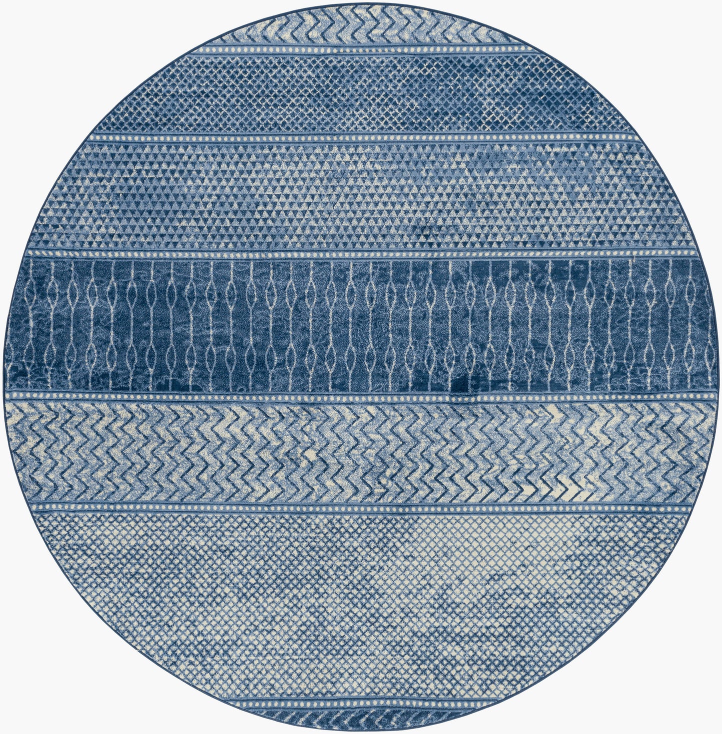 Monaco MOC-2305 8ft Round Machine Woven Area Rug