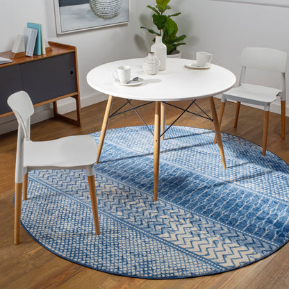 Monaco MOC-2305 8ft Round Machine Woven Area Rug