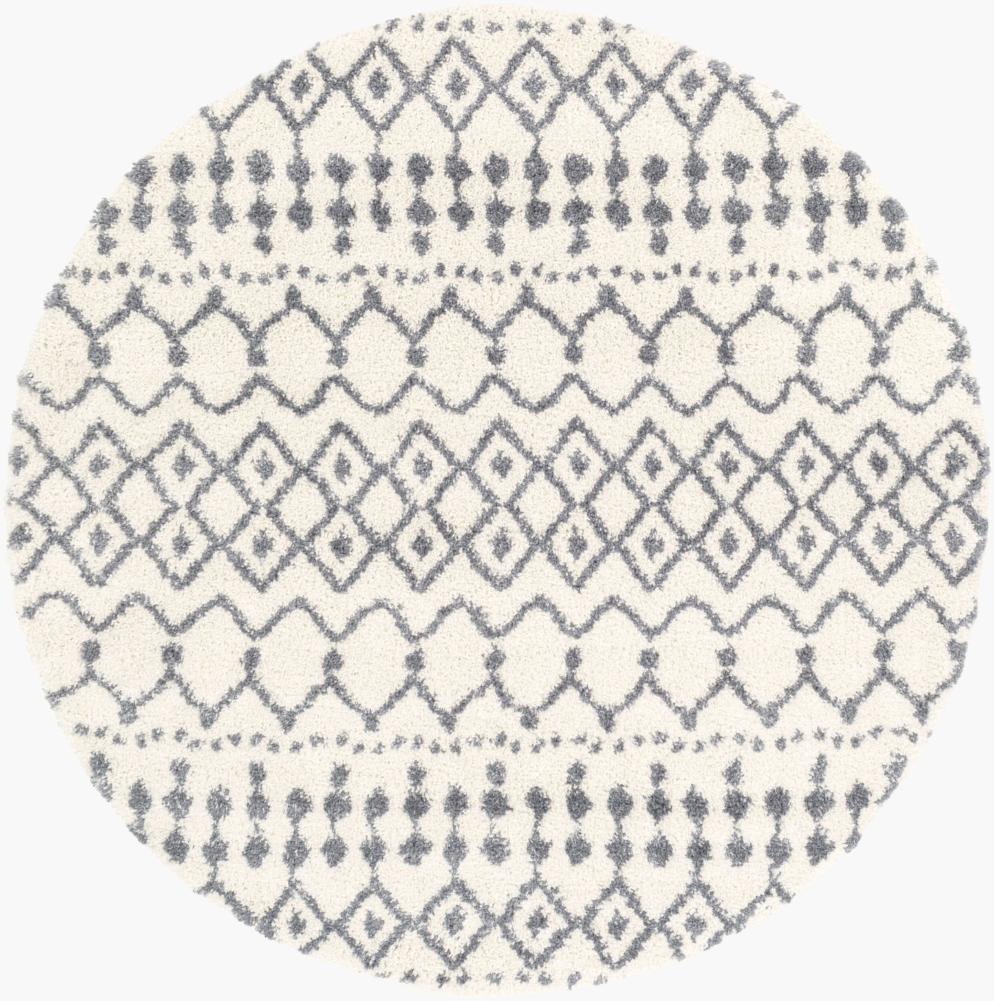Maroc Shag MRS-2310 6ft Round Machine Woven Area Rug