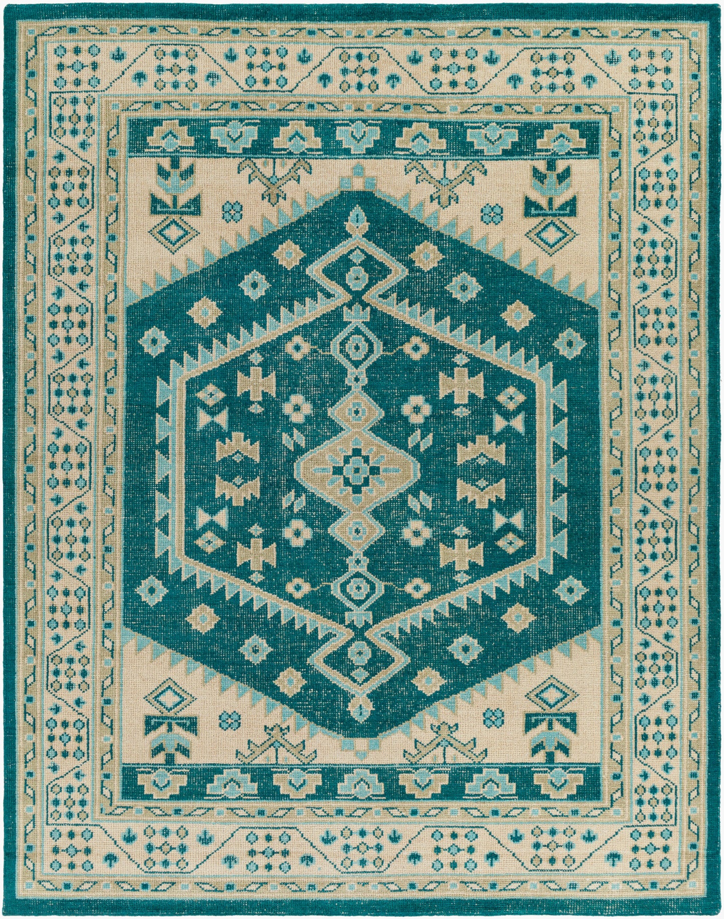 Alfombra de lana hecha a mano Milas MSL-2301 de 8' x 10'