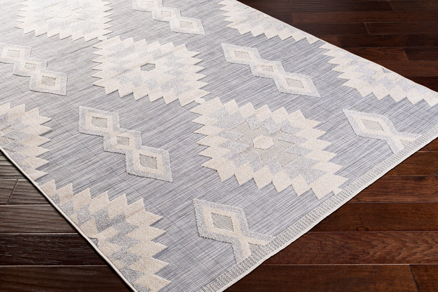 Alfombra Murcia MUC-2301 de 2,44 m x 3,05 m, tejida a máquina, para interior y exterior