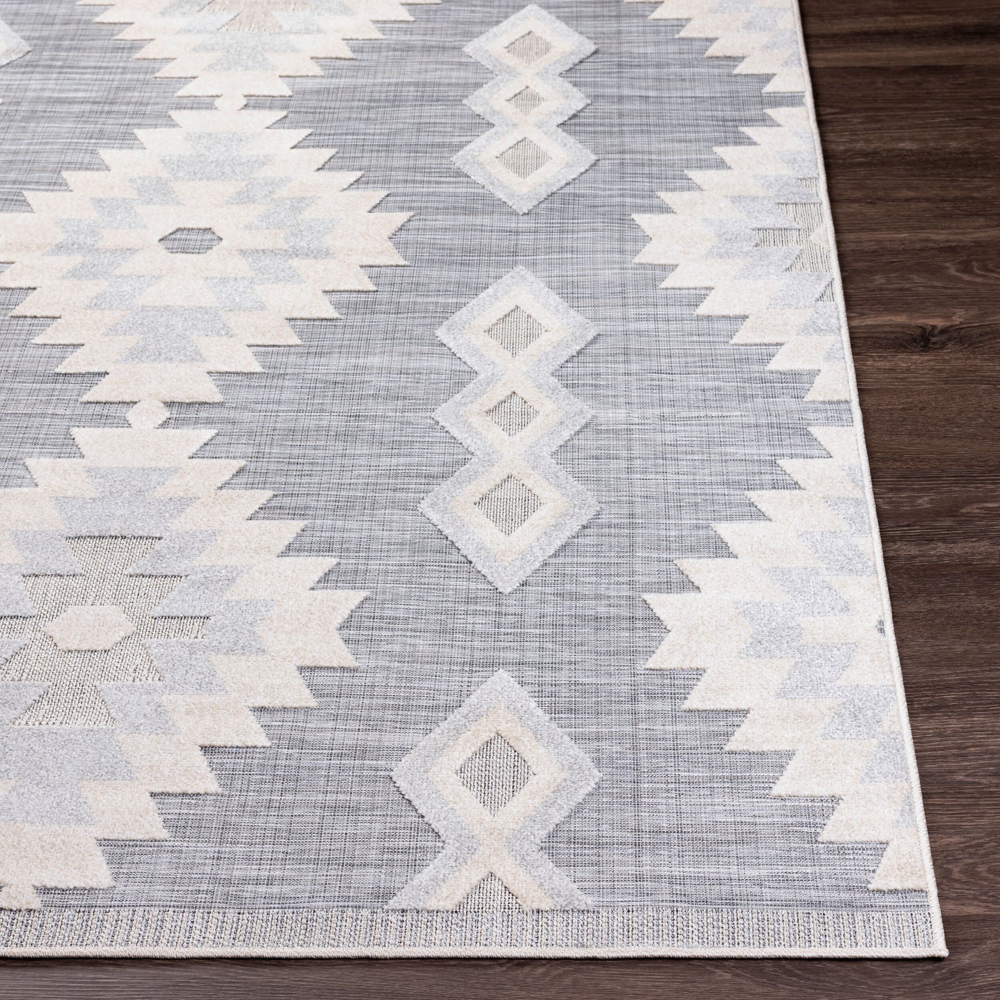 Alfombra Murcia MUC-2301 de 2,44 m x 3,05 m, tejida a máquina, para interior y exterior