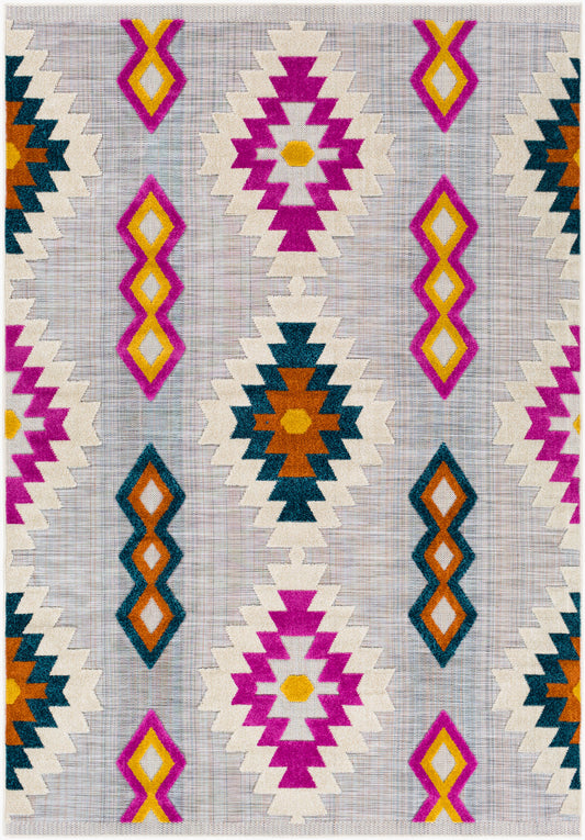 Murcia MUC-2302 6' x 9' Machine Woven Indoor/Outdoor Area Rug