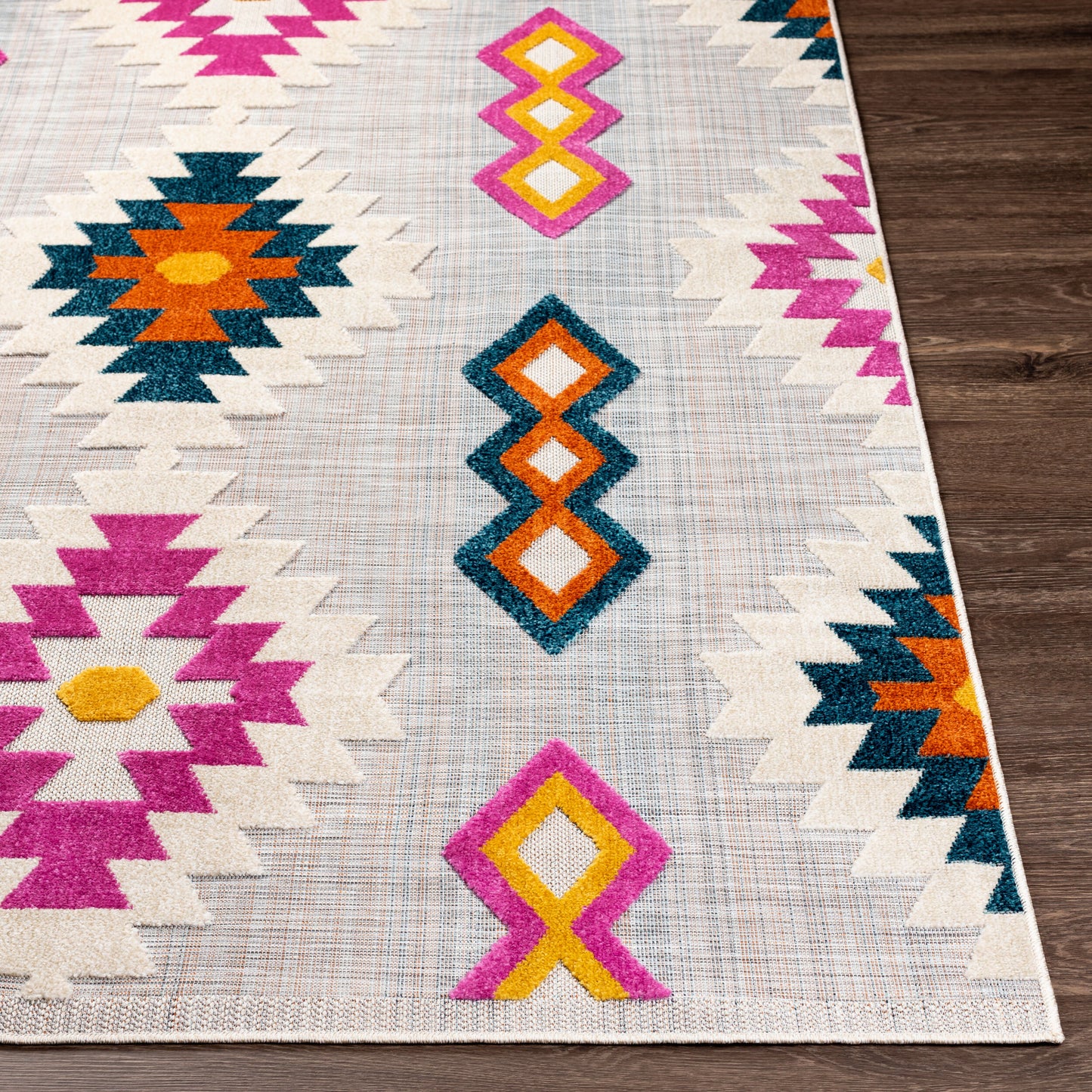 Murcia MUC-2302 6' x 9' Machine Woven Indoor/Outdoor Area Rug