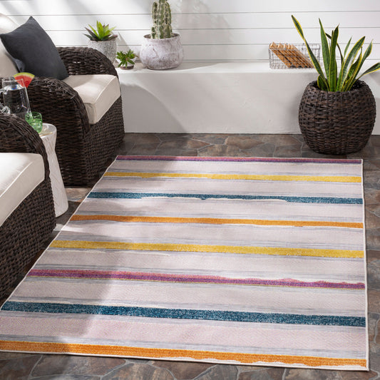 Murcia MUC-2309 5' x 7' Machine Woven Indoor/Outdoor Area Rug