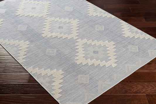 Alfombra Murcia MUC-2311 de 1,83 m x 2,74 m para interior y exterior, tejida a máquina