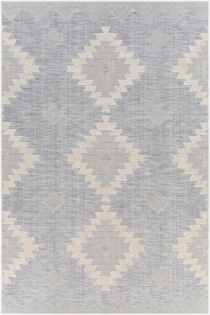 Alfombra Murcia MUC-2311 de 1,83 m x 2,74 m para interior y exterior, tejida a máquina
