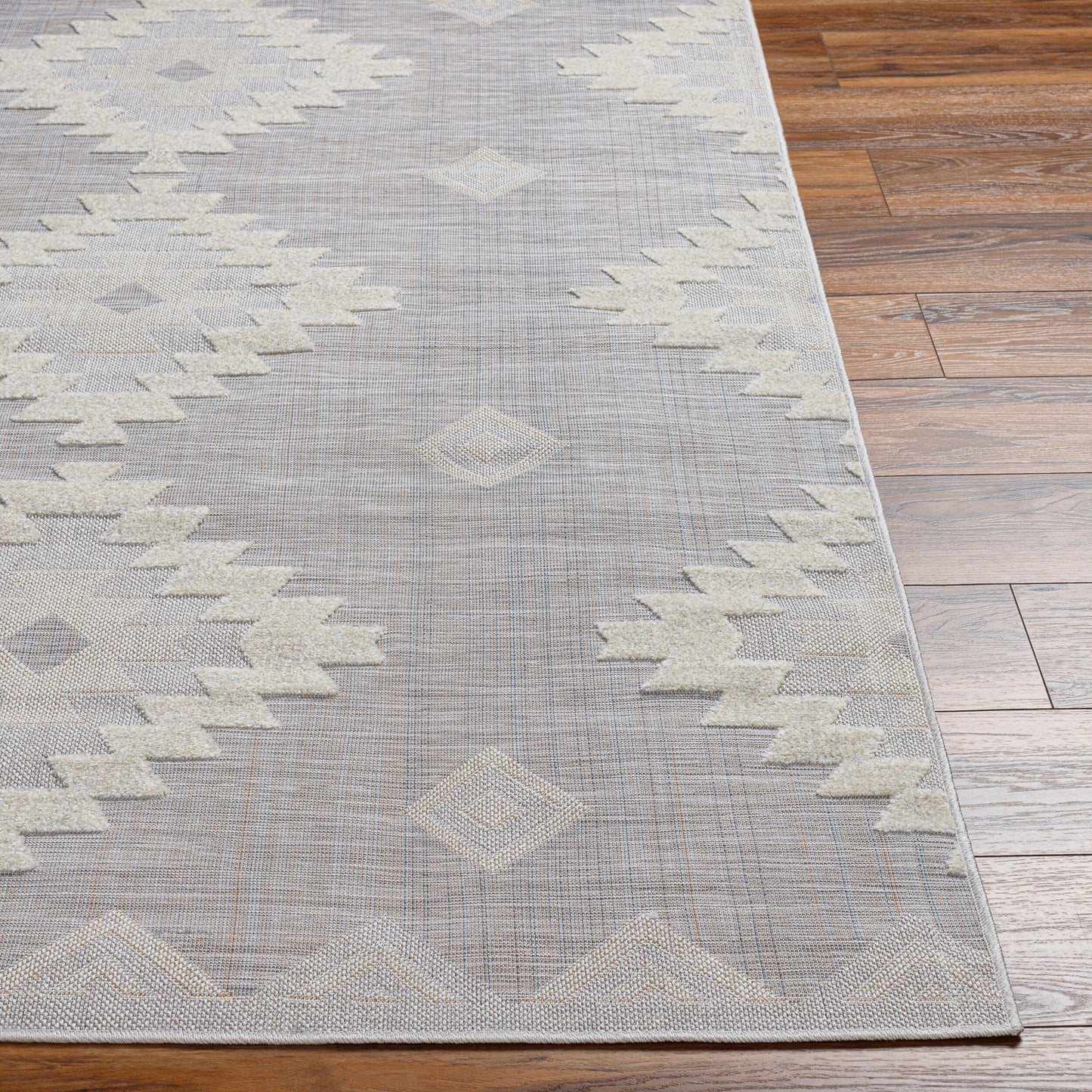 Alfombra Murcia MUC-2311 de 1,83 m x 2,74 m para interior y exterior, tejida a máquina