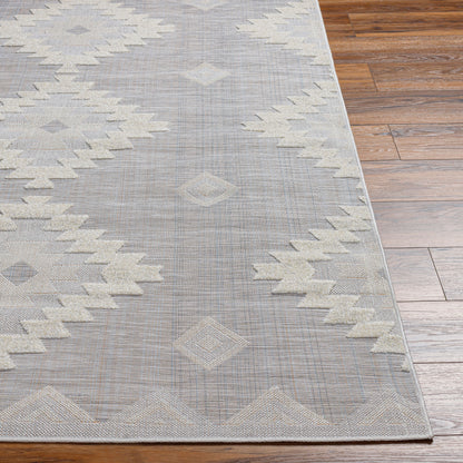Alfombra Murcia MUC-2311 de 1,83 m x 2,74 m para interior y exterior, tejida a máquina