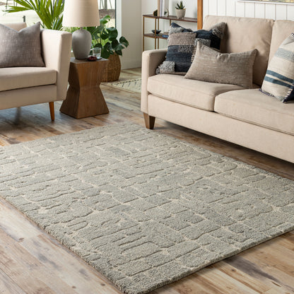Alfombra decorativa de lana hecha a mano Madelyn MYN-2306 de 2' x 3'