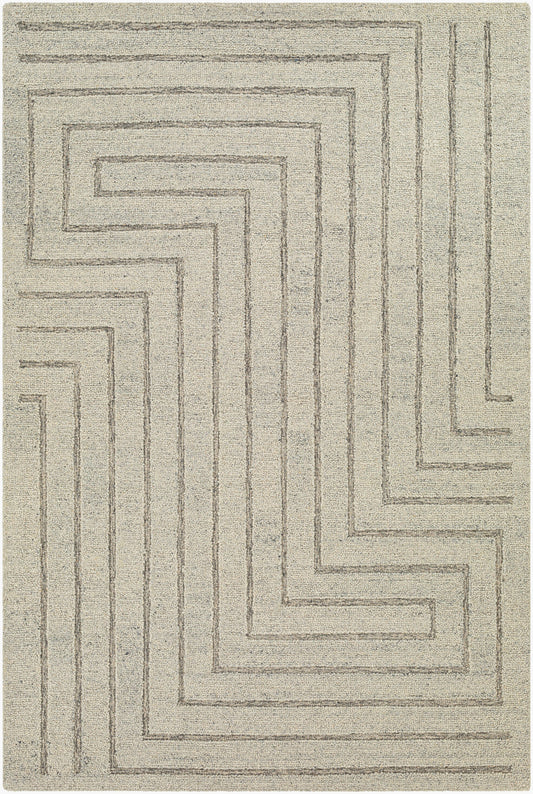 Madelyn MYN-2307 Alfombra de lana hecha a mano de 5' x 7'