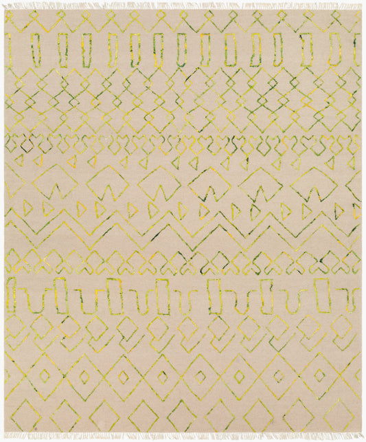 Alfombra de lana hecha a mano Nettie NET-1004 de 8' x 10'