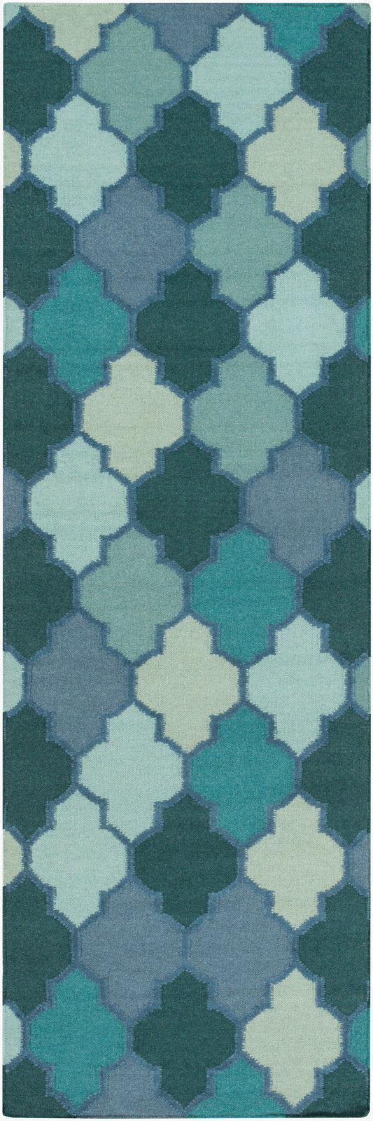 Nia NIA-7000 8ft Runner Handmade Wool Runner Rug