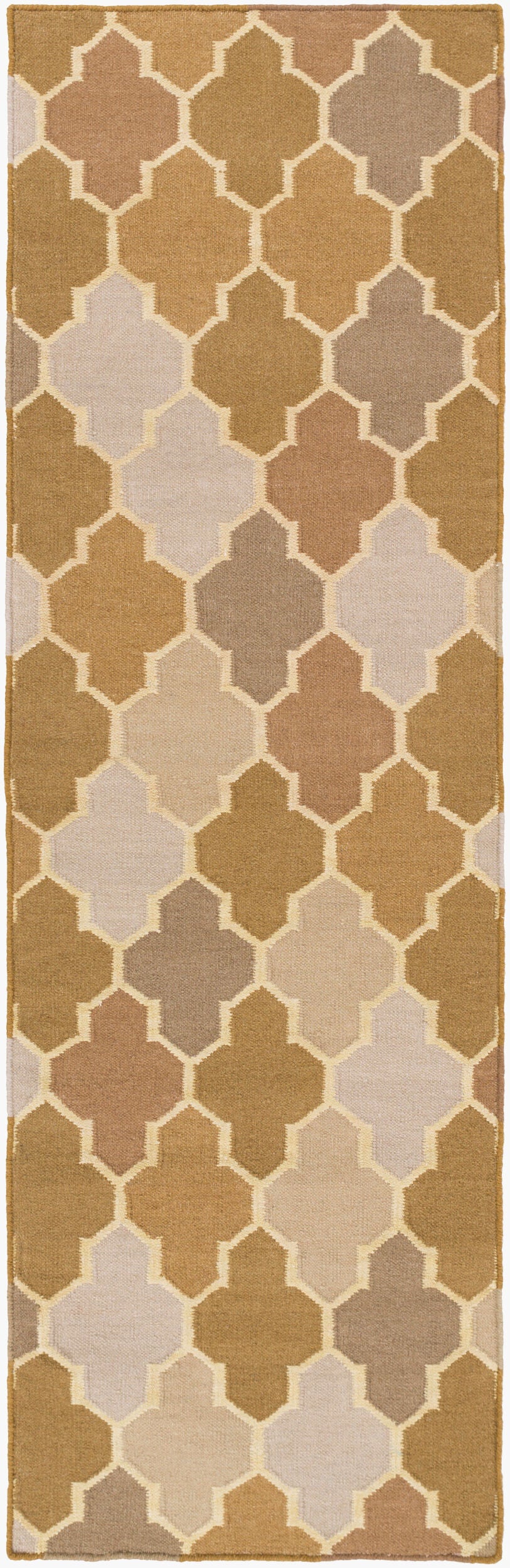 Nia NIA-7006 8ft Runner Handmade Wool Runner Rug