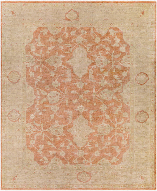 Alfombra de lana hecha a mano Normandy NOY-8000 de 8' x 10'