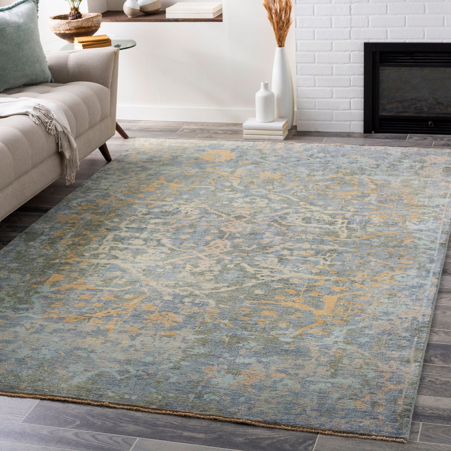 Normandy NOY-8005 4' x 6' Handmade Wool Area Rug