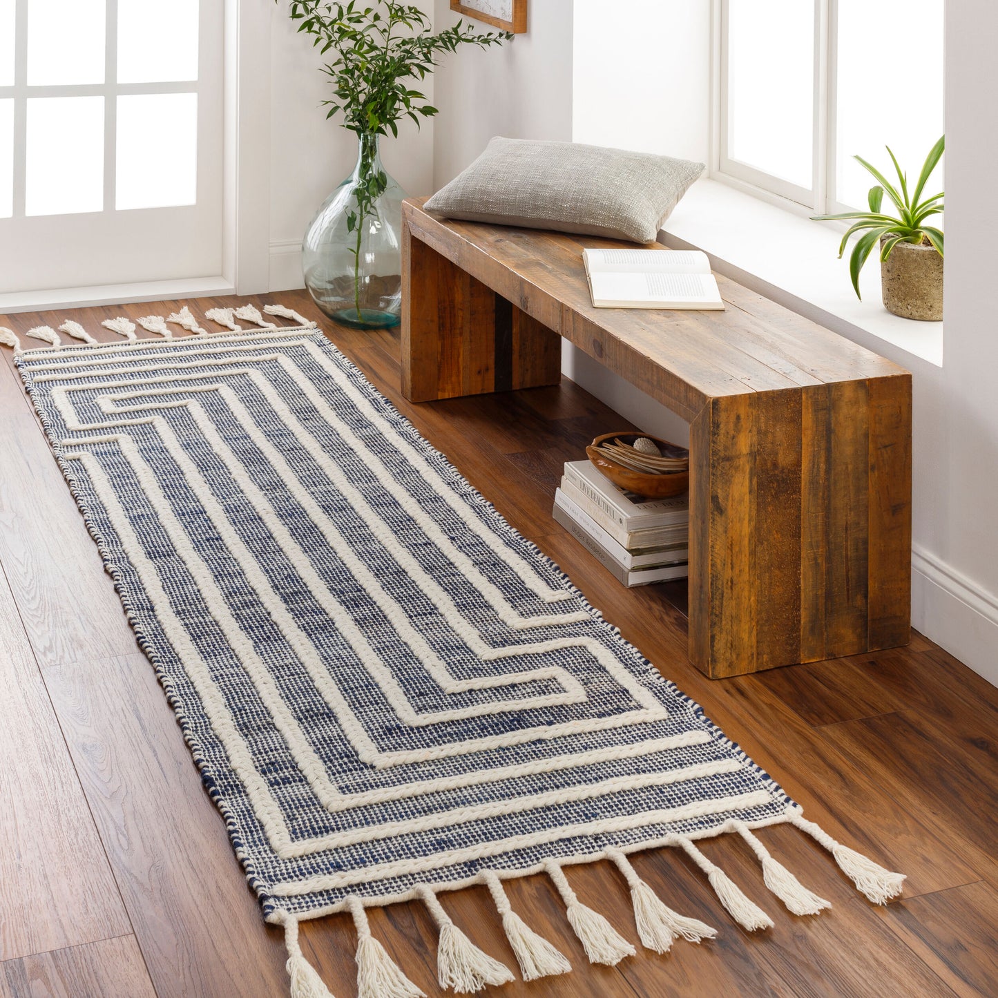 Alfombra de corredor hecha a mano Norwood NWD-2306 de 8 pies