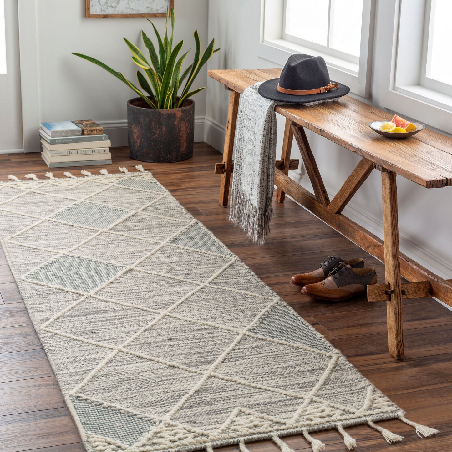 Norwood NWD-2307 8ft Runner Handmade Wool Runner Rug