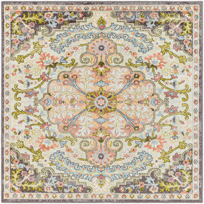 New Mexico NWM-2340 5ft Square Machine Woven Area Rug