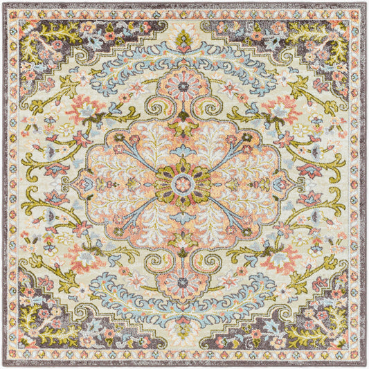 New Mexico NWM-2340 5ft Square Machine Woven Area Rug
