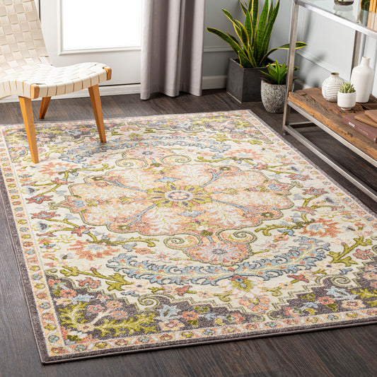 New Mexico NWM-2340 5ft Square Machine Woven Area Rug