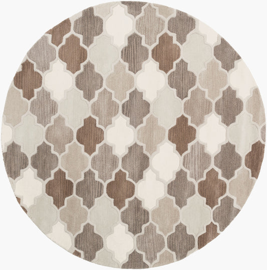 Oasis OAS-1088 6ft Round Handmade Wool Area Rug