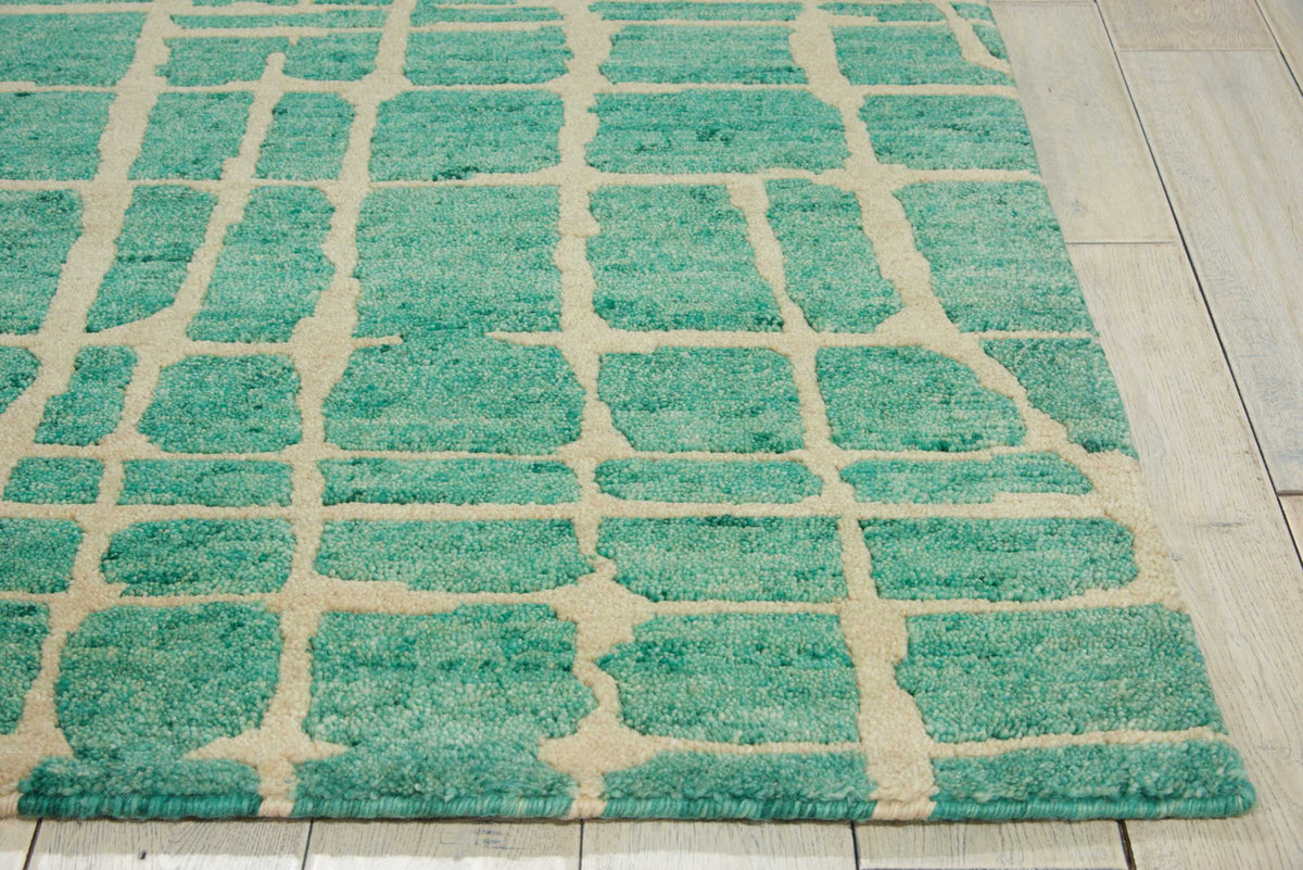 Tahoe Modern MTA03 Turqoise Green Knotted Rug