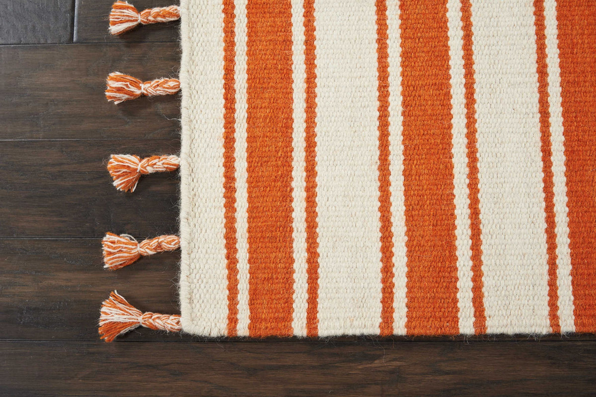 Rio Vista DST01 Ivory/Orange Woven Rug