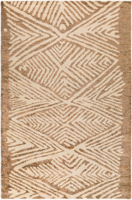 Alfombra decorativa de yute hecha a mano Orinocco OOC-1005 de 2' x 3'