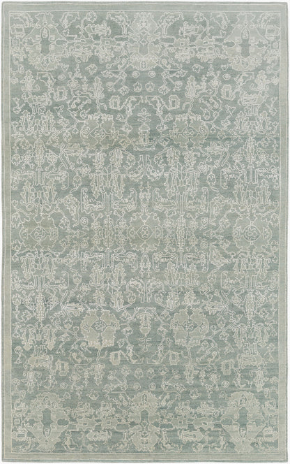 Alfombra de lana opulenta OPE-6005 de 1,2 m x 1,8 m, hecha a mano