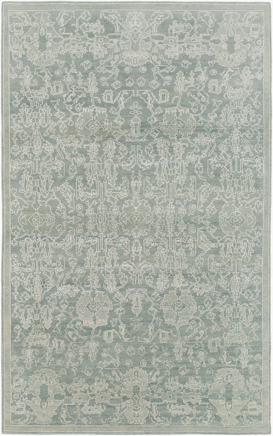 Alfombra de lana opulenta OPE-6005 de 1,2 m x 1,8 m, hecha a mano