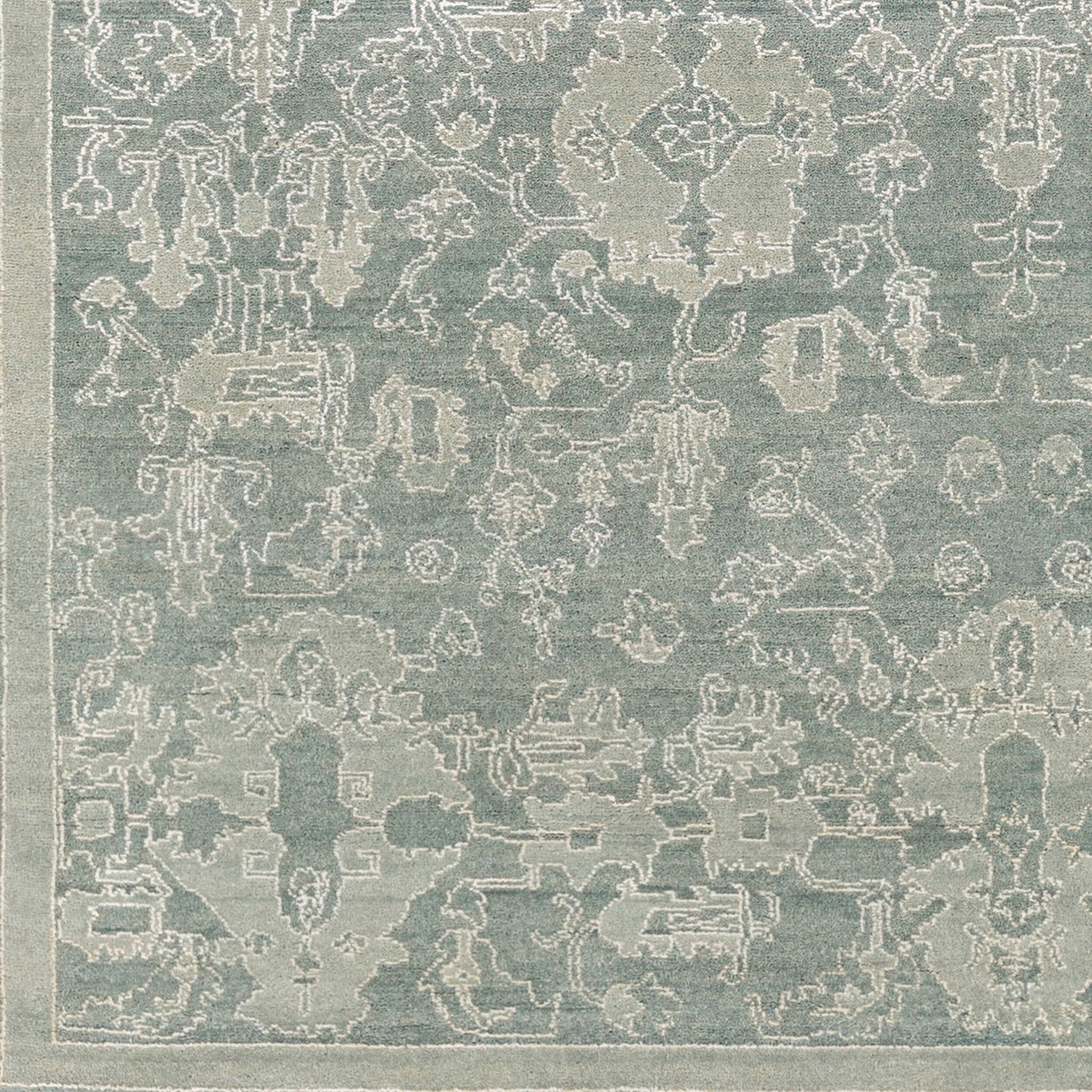Alfombra de lana opulenta OPE-6005 de 1,2 m x 1,8 m, hecha a mano