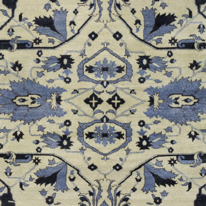 Alfombra de lana opulenta OPE-6008 de 1,2 m x 1,8 m, hecha a mano