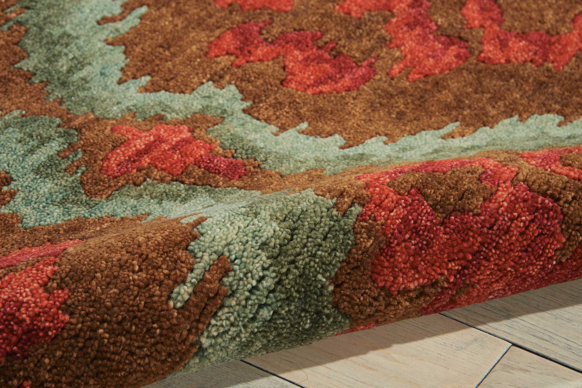 Tahoe MTA06 Brown Red Knotted Rug