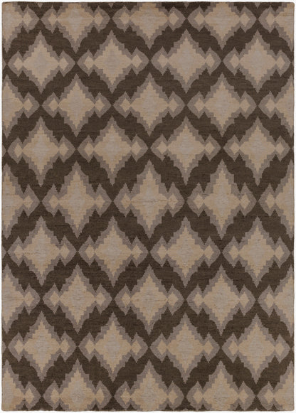 Alfombra de lana hecha a mano Pueblo PBL-6004 de 8' x 11'