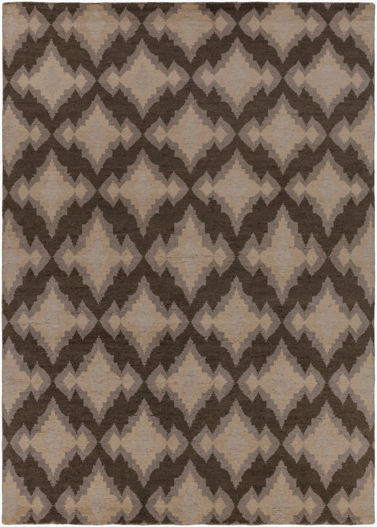 Alfombra de lana hecha a mano Pueblo PBL-6004 de 8' x 11'