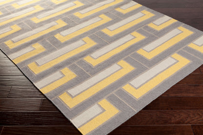 Alfombra decorativa de lana Paddington PDG-2001, hecha a mano, de 2' x 3'