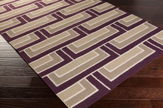 Alfombra decorativa de lana Paddington PDG-2005 de 90 x 150 cm, hecha a mano