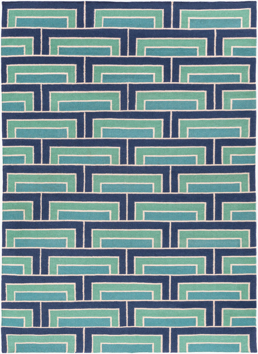 Alfombra decorativa de lana Paddington PDG-2037 de 2' x 3' hecha a mano
