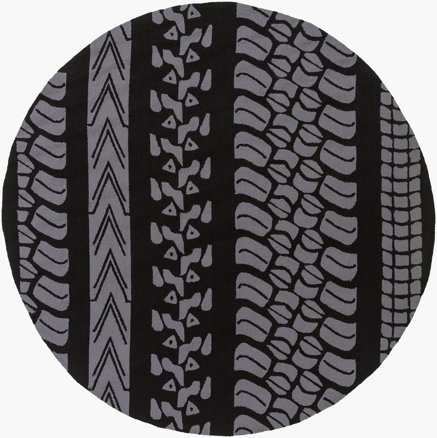 Alfombra redonda Pandemonium PDM-1006 de 2,4 m, hecha a mano, para interior y exterior