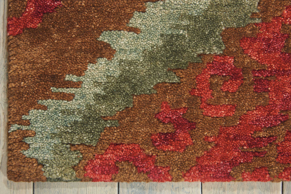 Tahoe MTA06 Brown Red Knotted Rug