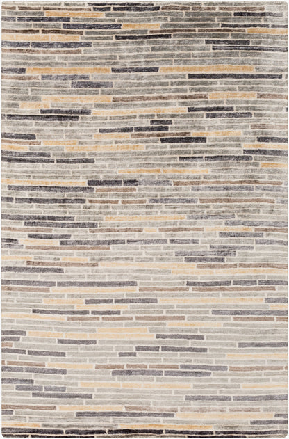 Alfombra de seda sintética hecha a mano Platinum PLAT-9009 de 1,52 m x 2,44 m