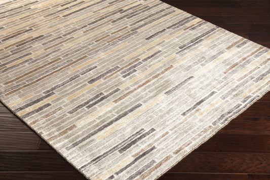 Alfombra de seda sintética hecha a mano Platinum PLAT-9009 de 1,52 m x 2,44 m