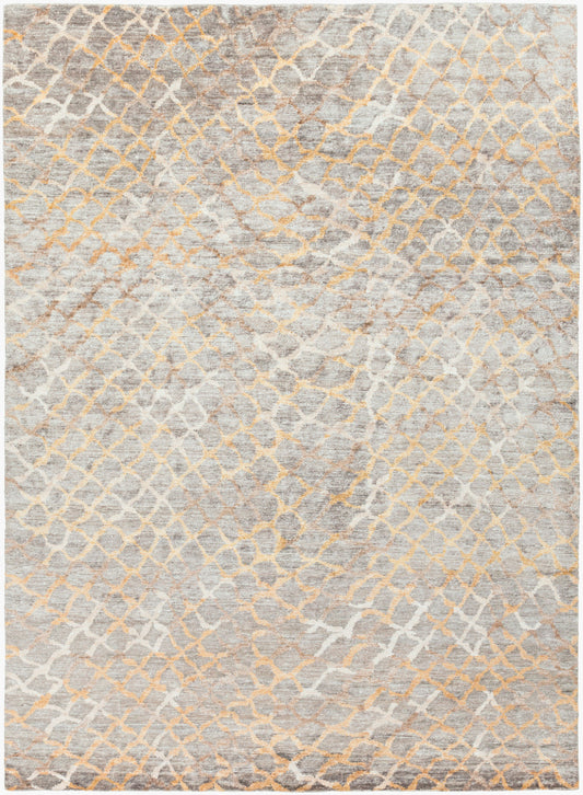 Alfombra de seda sintética hecha a mano Platinum PLAT-9018 de 2,44 m x 3,34 m