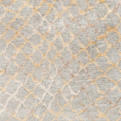Platinum PLAT-9018 8ft Runner Handmade Faux Silk Runner Rug