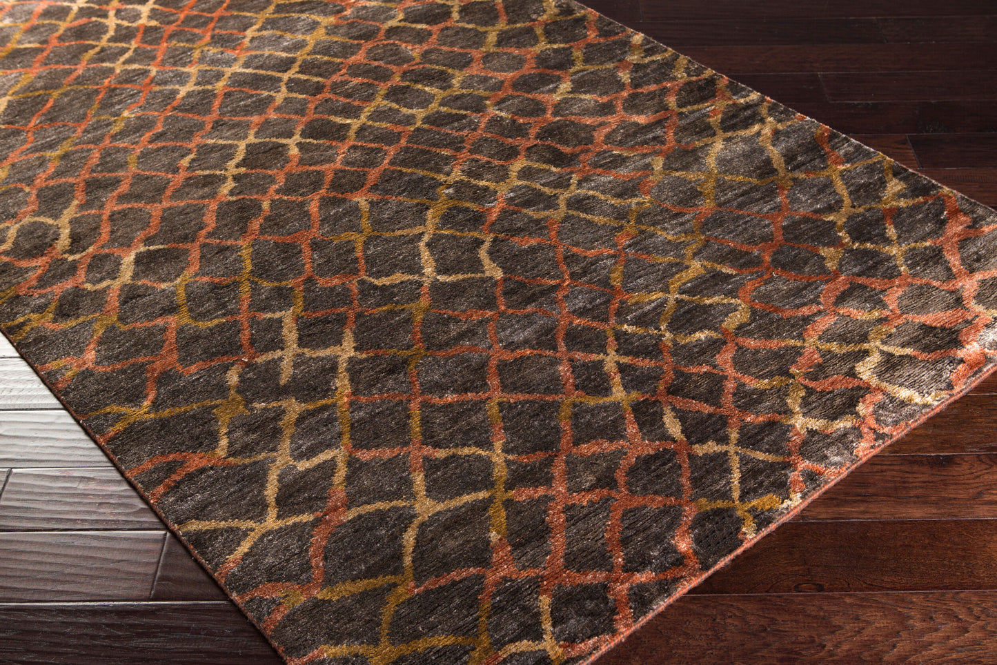 Platinum PLAT-9019 2' x 3' Handmade Faux Silk Accent Rug