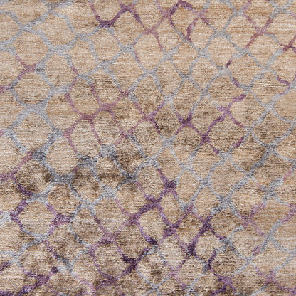 Platinum PLAT-9020 8ft Runner Handmade Faux Silk Runner Rug