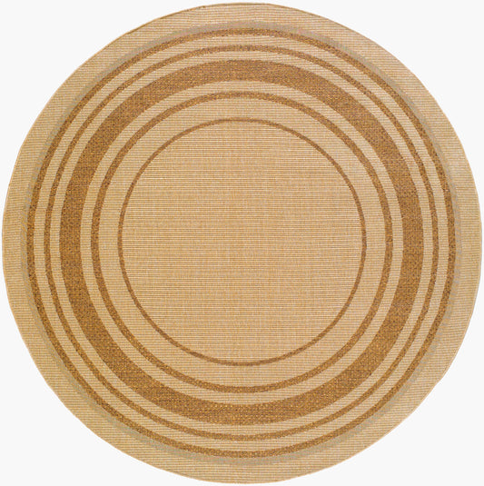 Alfombra redonda tejida a máquina de 2,4 m (8 pies) para interior y exterior de Pismo Beach PMB-2304